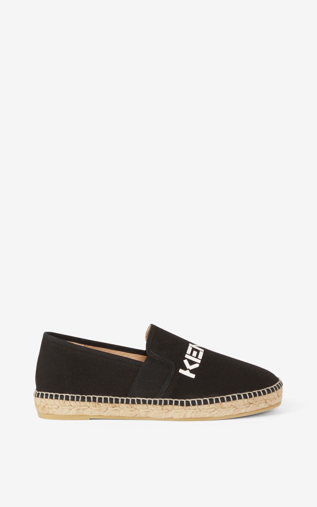 Kenzo Logo elasticated canvas Ženska Espadrile Črna SI-4963209